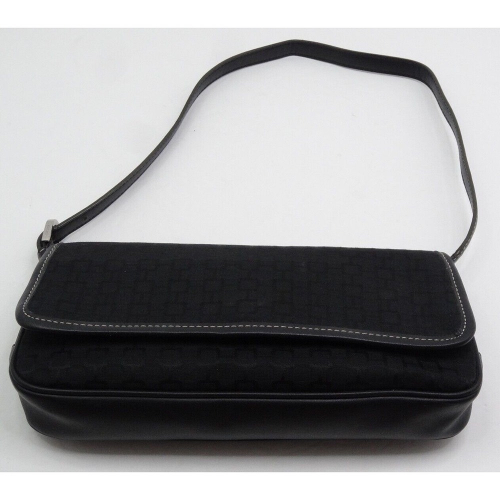 Nine West Small Canvas Black Shoulder Bag